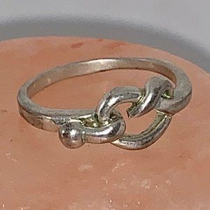 Sterling Silver Love Knot ring, size 7